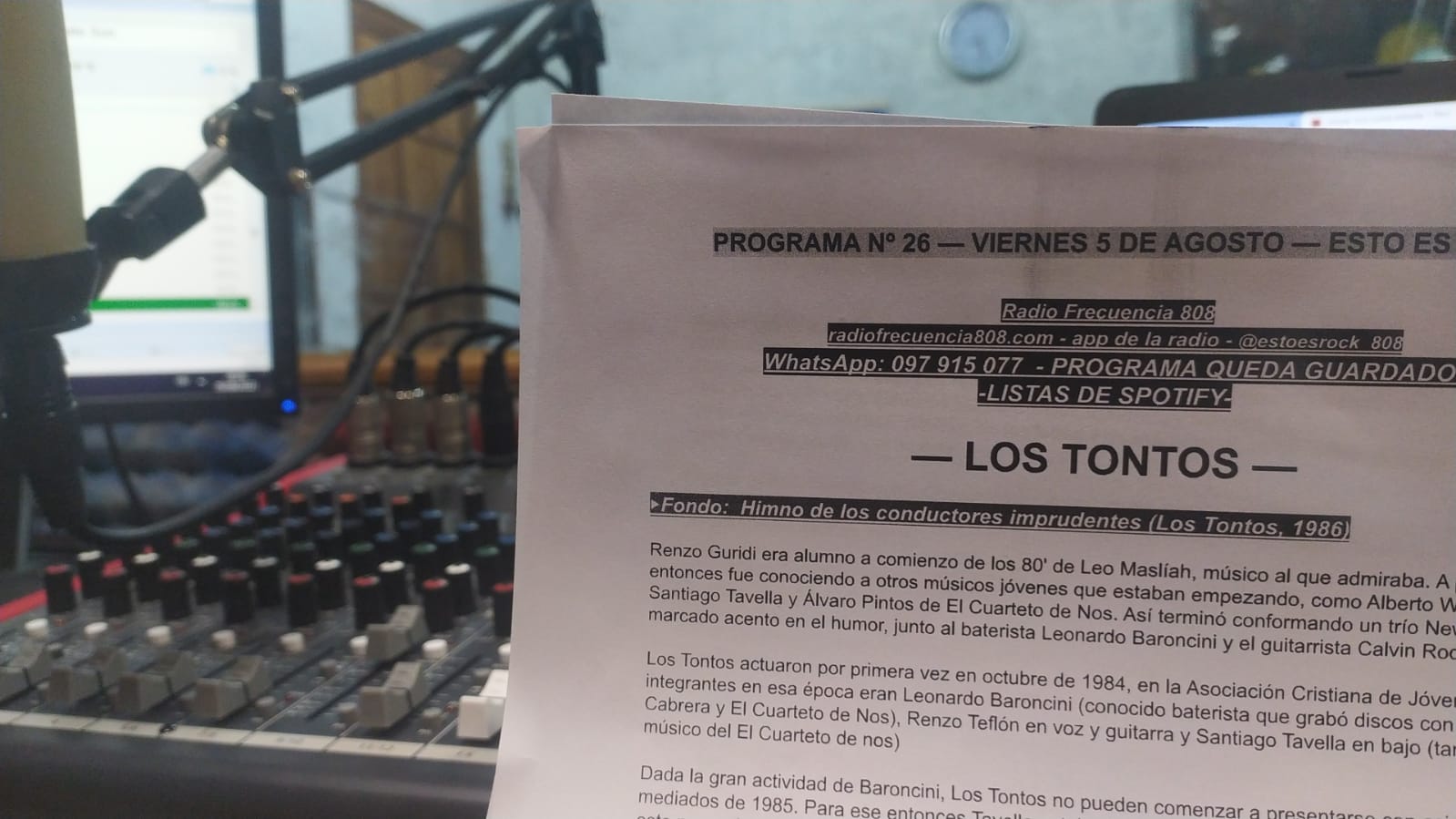 «Esto es Rock» grabación del 5 de agosto