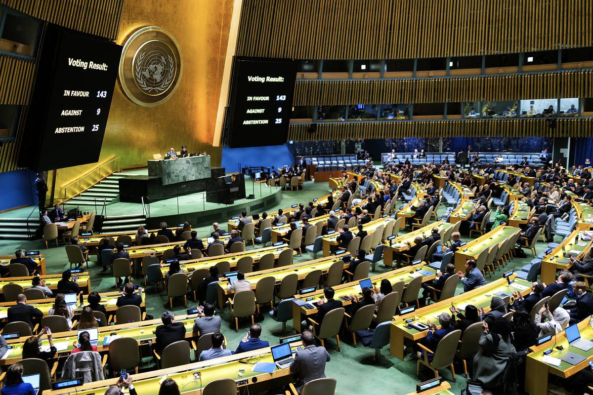 En la ONU, Uruguay votó a favor de que se reconsidere la incorporación de Palestina como miembro pleno